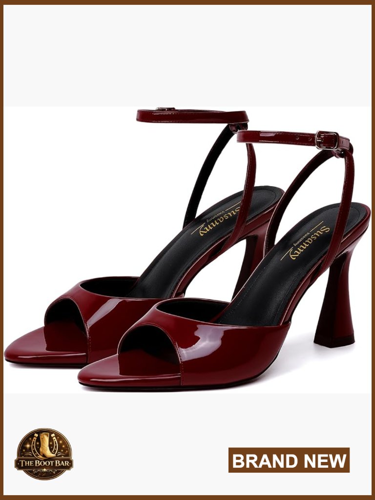 Pointed Toe Strappy Heeled Sandals With Adjustable Ankle Strap
